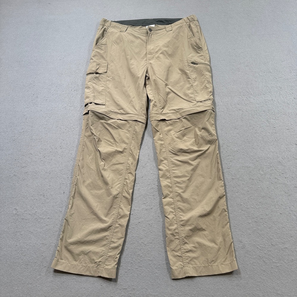 Columbia Cargo Pants Men's 38x34 Brown Silver Ridge Convertible Hiking Workwear